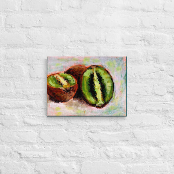 Kiwi in acrylic | Canvas Print | Leinwanddruck – Bild 4