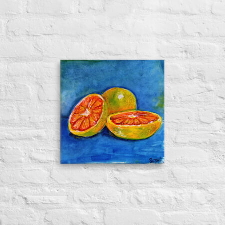 Oranges in aquarell | Canvas Print | Leinwanddruck