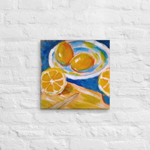 Lemons in acrylic | Canvas print | Leinwanddruck