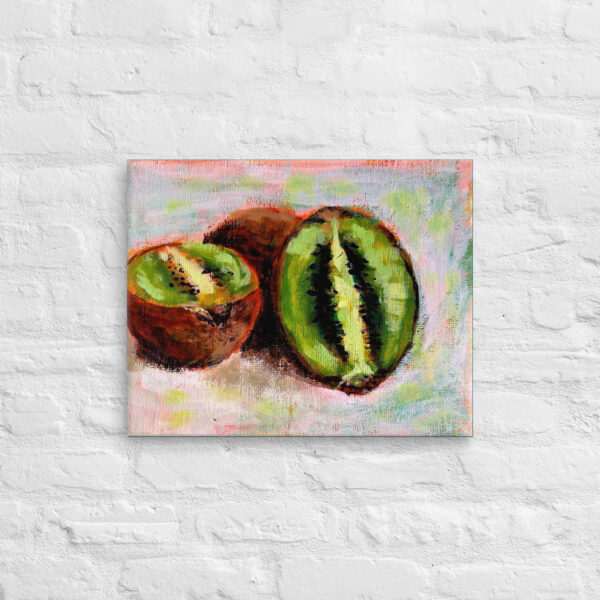 Kiwi in acrylic | Canvas Print | Leinwanddruck