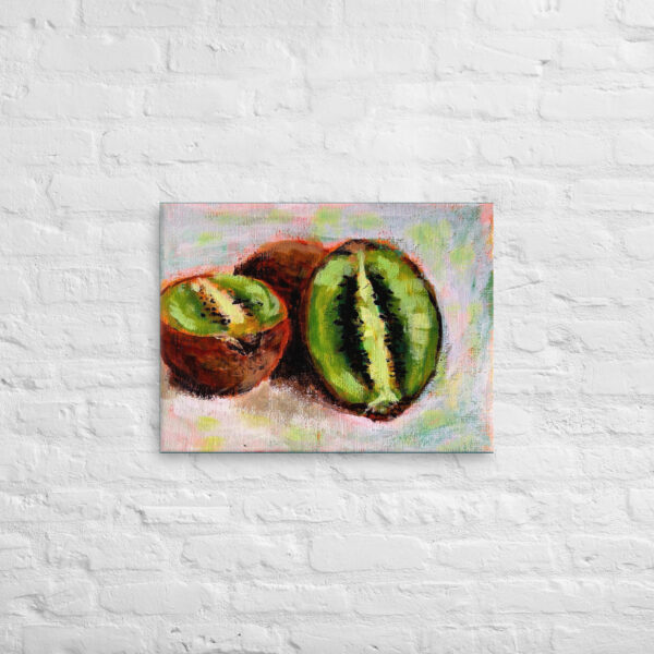 Kiwi in acrylic | Canvas Print | Leinwanddruck – Bild 3