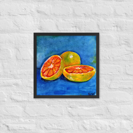 Framed poster | Print | Oranges in aquarell