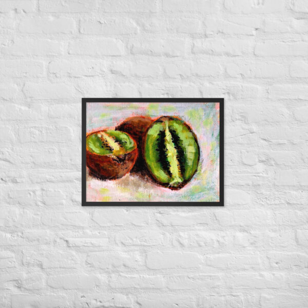 Framed Print | Gerahmtes Poster | Kiwi in acrylic