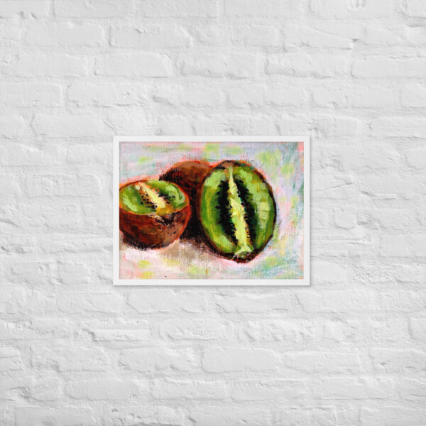 Framed Print | Gerahmtes Poster | Kiwi in acrylic – Bild 2