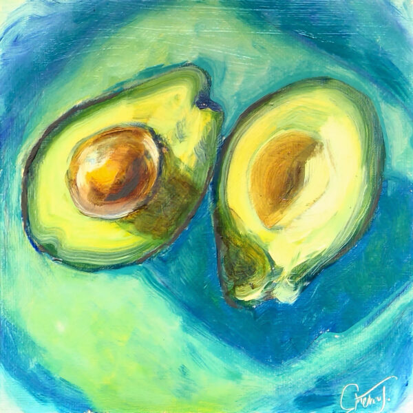 Avocado - Original Ölgemälde