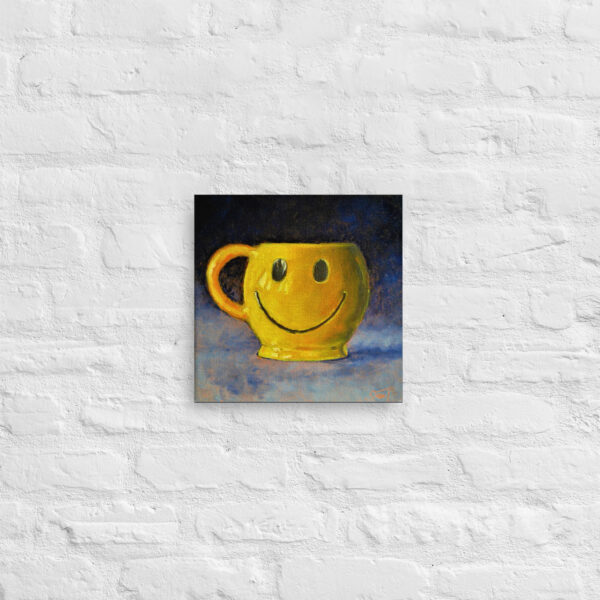 Smiley Tasse Leinwanddruck – Bild 3