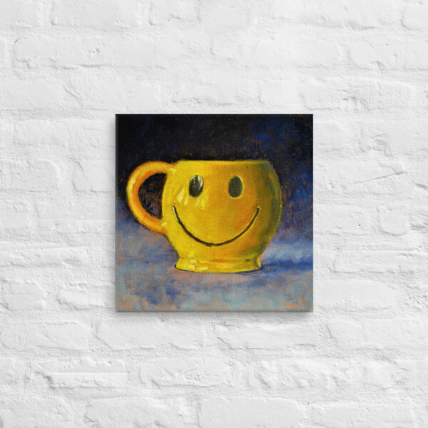 Smiley Tasse Leinwanddruck