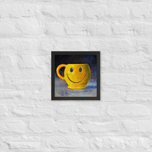 Gerahmter Kunstdruck Smiley Tasse – Bild 2