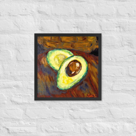 Framed Poster | Gerahmtes Poster | Dunkle Avocado