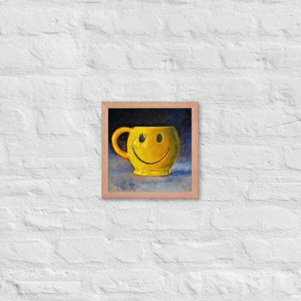 Gerahmter Kunstdruck Smiley Tasse – Bild 5