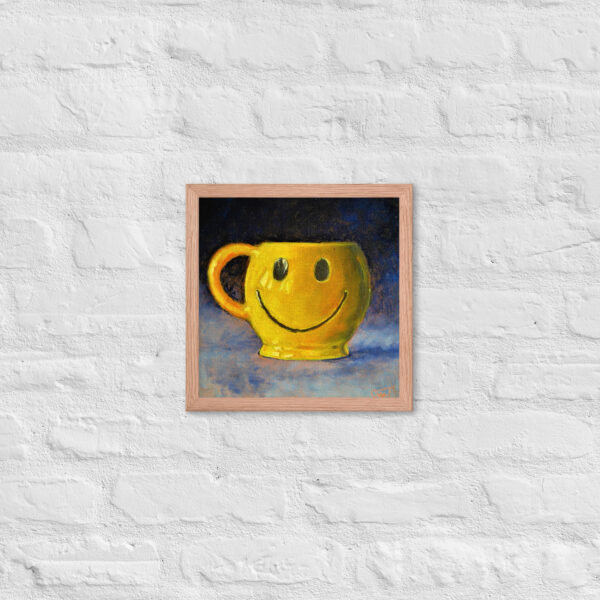 Gerahmter Kunstdruck Smiley Tasse – Bild 6