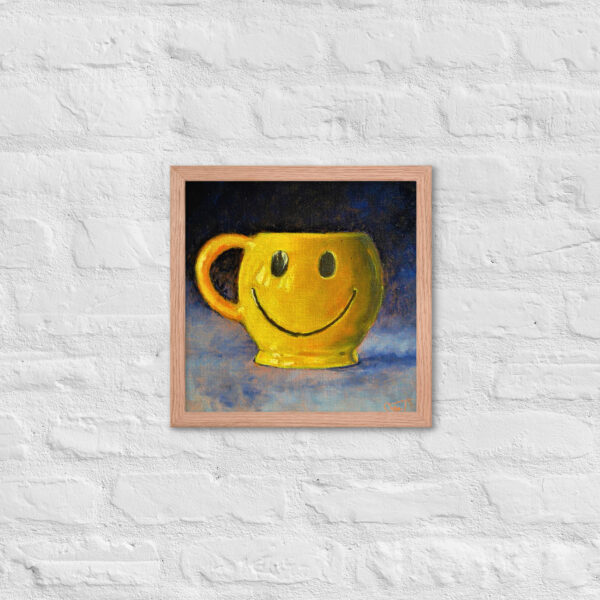 Gerahmter Kunstdruck Smiley Tasse – Bild 7