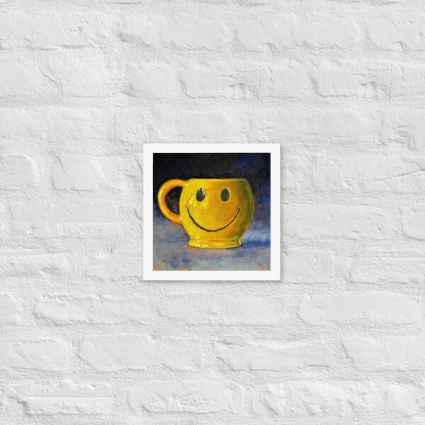 Gerahmter Kunstdruck Smiley Tasse – Bild 9