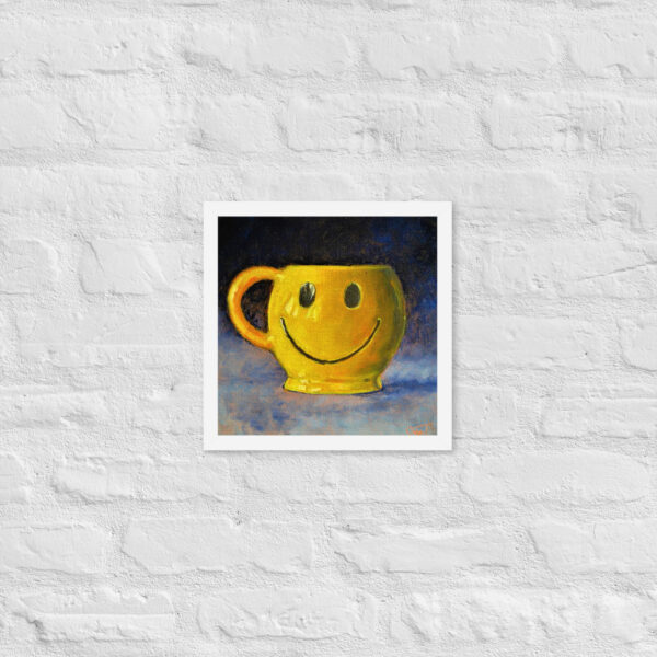 Gerahmter Kunstdruck Smiley Tasse – Bild 10