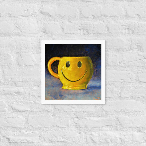 Gerahmter Kunstdruck Smiley Tasse – Bild 11