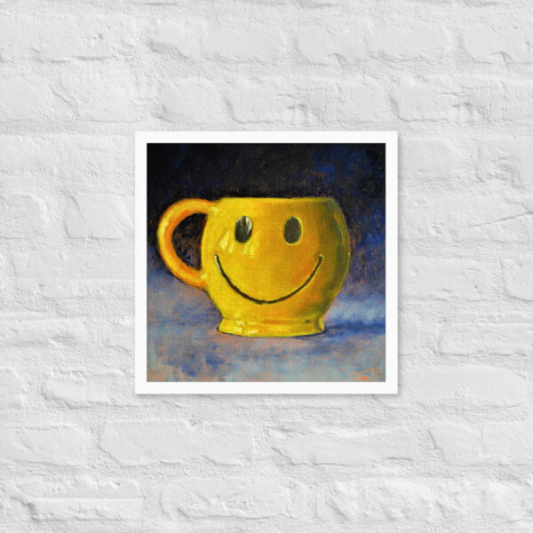 Gerahmter Kunstdruck Smiley Tasse – Bild 12