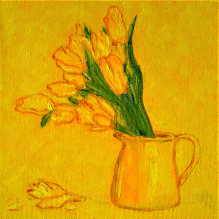 Kunstdruck gelbe Tulpen
