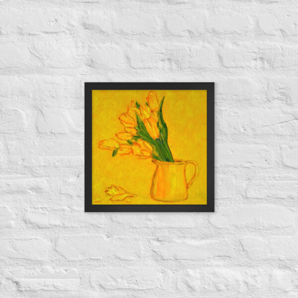 Gerahmter Kunstdruck gelbe Tulpen – Bild 4