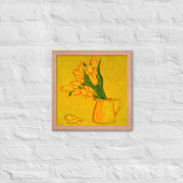 Gerahmter Kunstdruck gelbe Tulpen – Bild 7