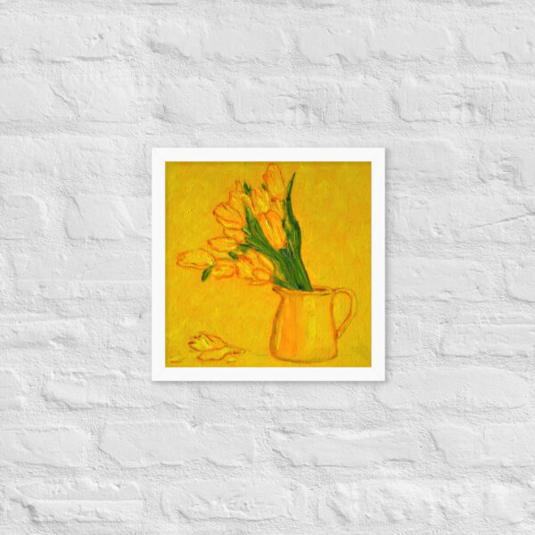 Gerahmter Kunstdruck gelbe Tulpen – Bild 11