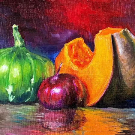 Original Ölgemälde Herbst