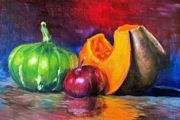 Original Ölgemälde Herbst