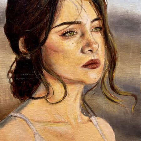 Portrait einer Frau Original Ölgemälde