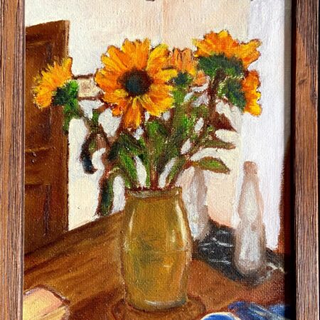 Sonnenblumen Stillleben Original Ölgemälde